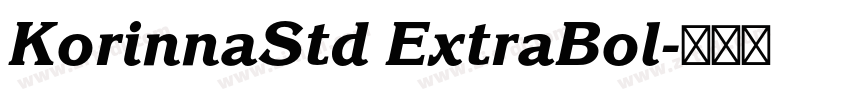 KorinnaStd ExtraBol字体转换